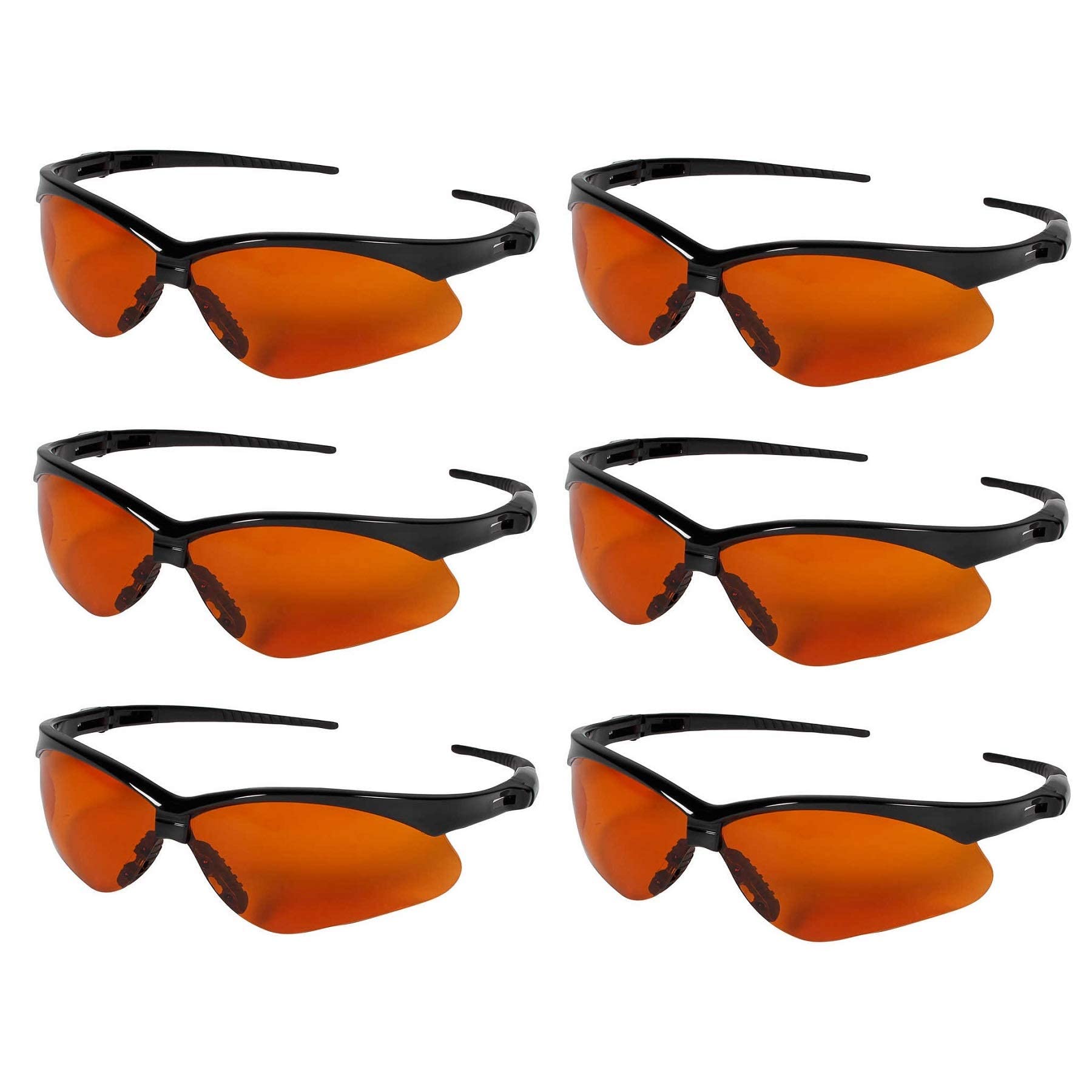 KLEENGUARD V30 Nemesis Safety Glasses & Sunglasses - 6 Pack ANSI Z87.1 Certified for Eye Protection - Ideal for Construction, Woodworking, and Outdoor Activities