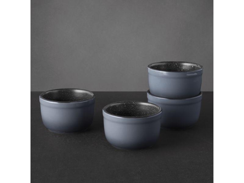 BergHOFF GEM 3.5 Stoneware Ramekin Set of 4 (0.23 Qt) - Oven Safe Baking Dishes for Crème Brûlée, Soufflés & Desserts | Perfect for Home Cooking & Entertaining