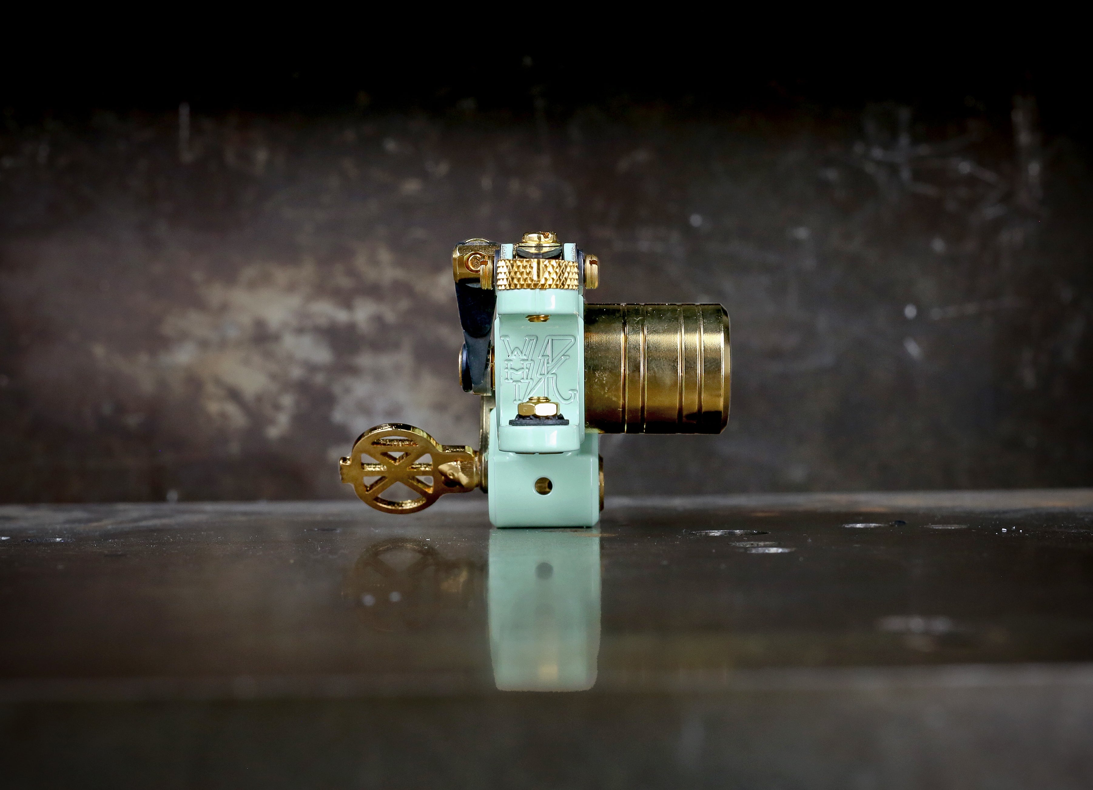 Dan Kubin V3/24 Sidewinder Seafoam x Gold CC - Premium Handmade Knife for Outdoor Adventures, Camping & Survival Gear