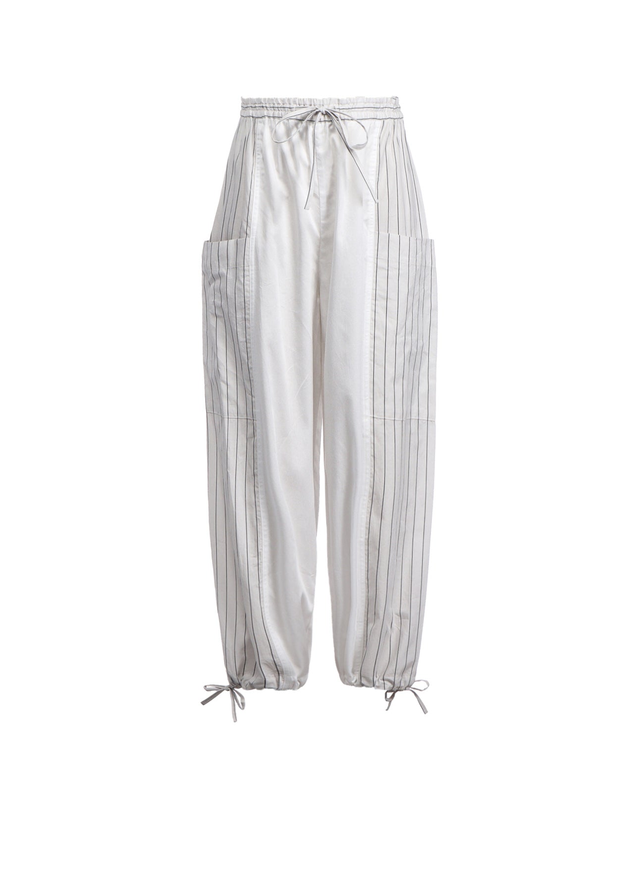 Cotton Satin Stripe Switching Pants for Women - Comfortable Lounge Pants for Yoga, Sleep & Relaxation (Medium)