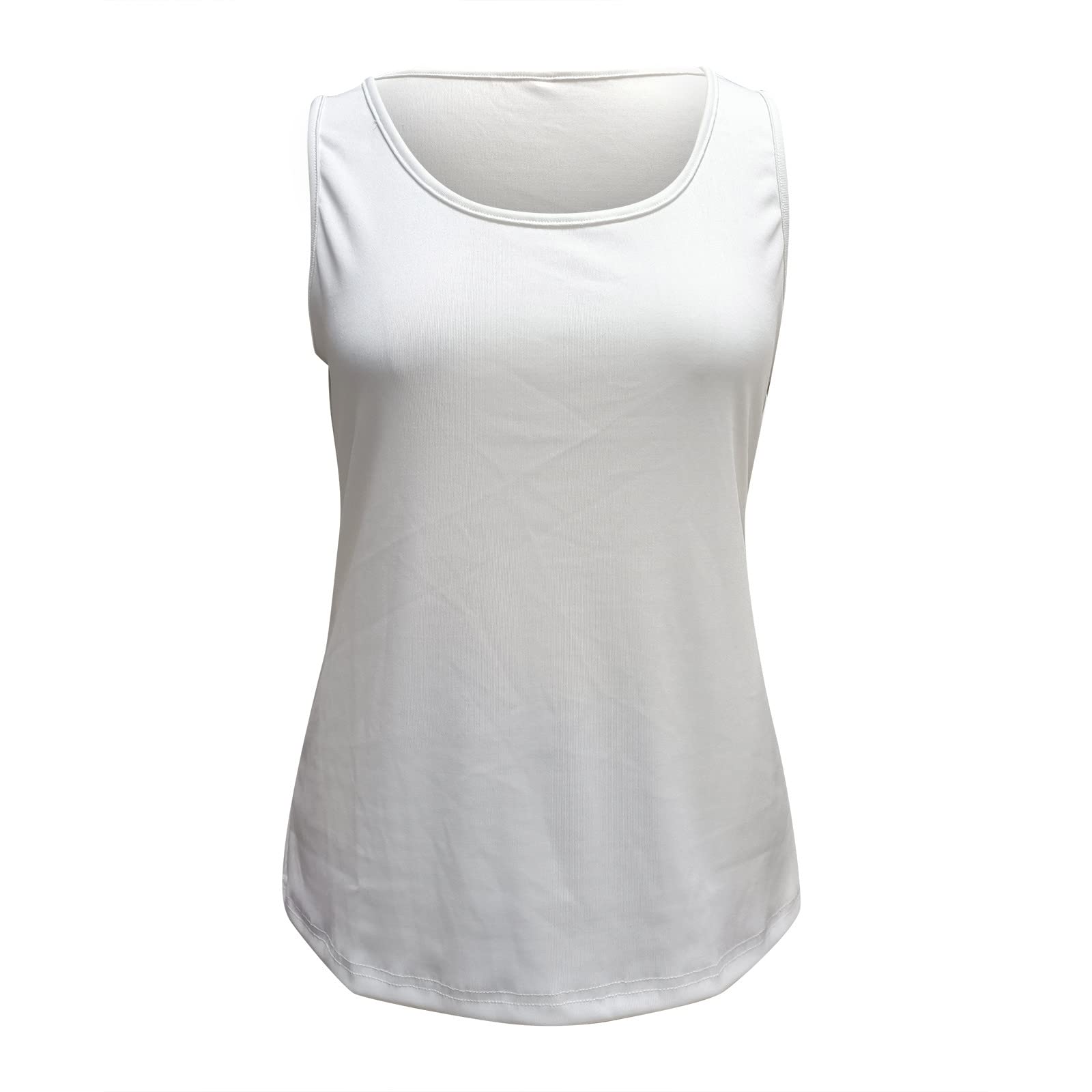 Women's Summer Workout Tank Tops - Casual Basic Solid Loose Fit Scoop Neck Vest Shirt for Yoga, Gym & Running | Trendy Sexy Ladies Tunic Tops for Beach & Daily Wear