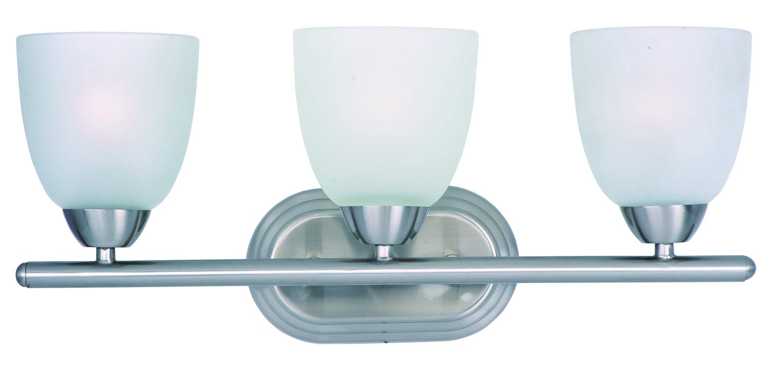 Axis 3-Light Bathroom Vanity with Clear Glass Shades - Modern LED Lighting Fixture for Bathroom Mirror, Perfect for Master Bath, Powder Room & Guest Bath Decor