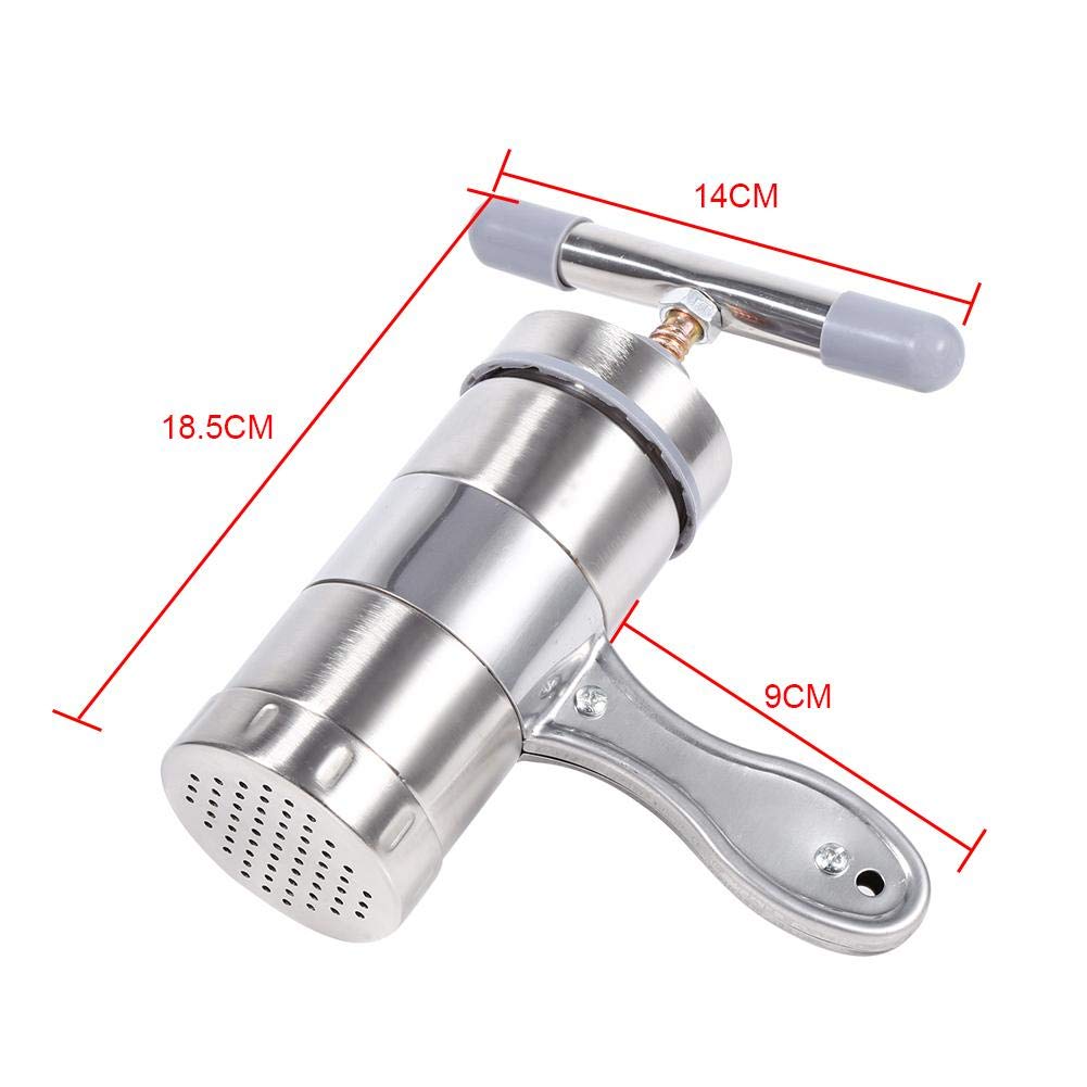 Stainless Steel Manual Pasta Maker Machine - Hand Operated Noodle Press for Fresh Fettuccine, Spaghetti & Lasagna Dough | Portable Pasta Roller & Cutter | Perfect for Home Kitchen, Italian Restaurants & DIY Pasta Lovers