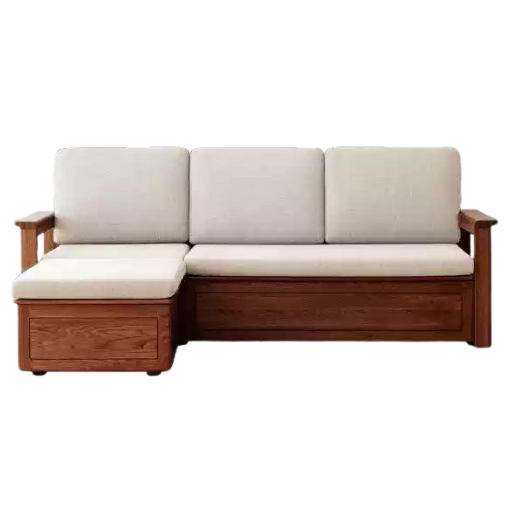 Solid Oak Wood Storage Box for Sofa - Organize Living Room, Bedroom, or Office with Stylish Wooden Storage Solution