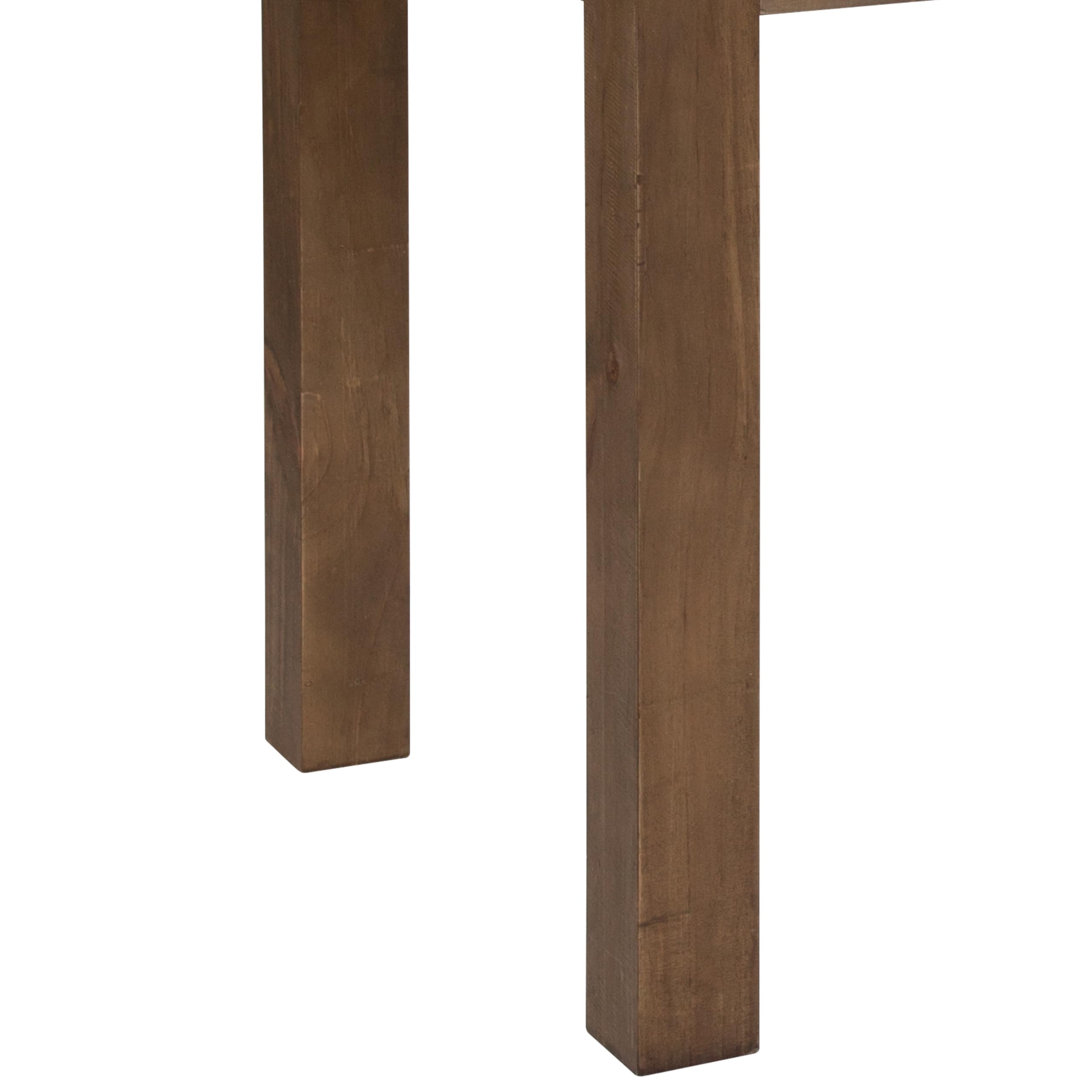 Merrick Lane Rustic Brown Solid Wood Dining Table - 46