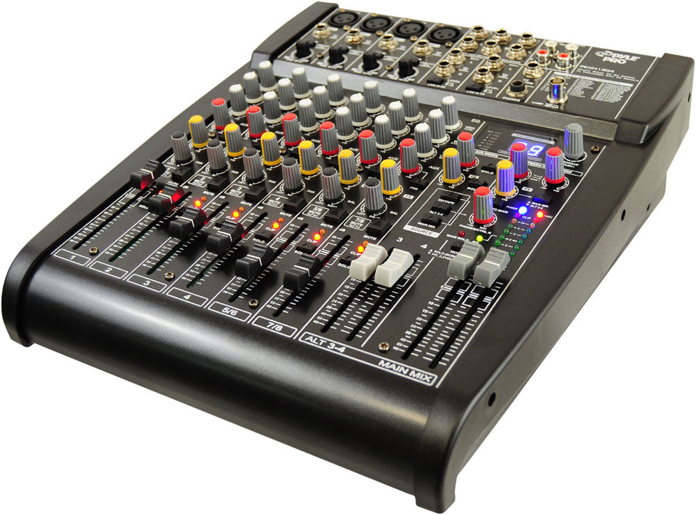 12 Channel Professional Stereo Audio Mixer with Built-in FX Processor - Perfect for Live Performances, DJ Sets, and Studio Recording