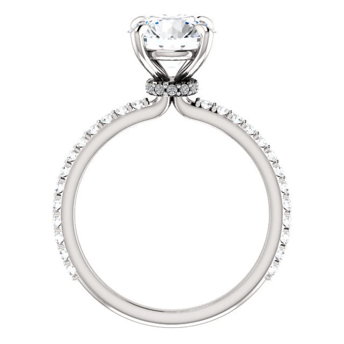 3 CT Round Moissanite Engagement Ring Set - Vintage Halo Solitaire Wedding Band for Women, Anniversary Promise Ring in Sterling Silver | Perfect for Proposals, Bridal Jewelry & Special Occasions