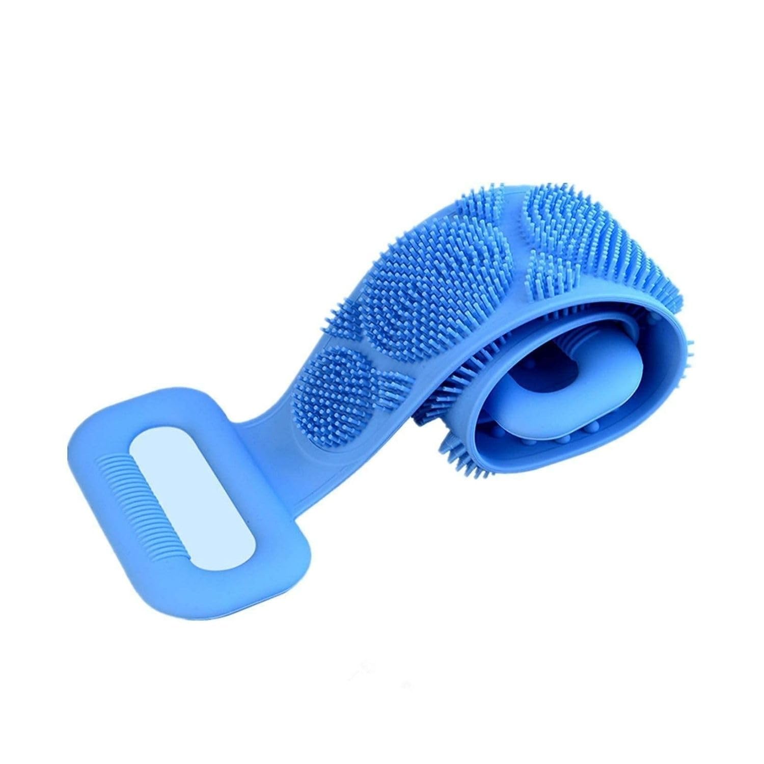 SVADISTHA Silicone Body Scrubber - Double-Sided Exfoliating Brush for Deep Cleaning & Massage - Shower & Bath Use (Blue)