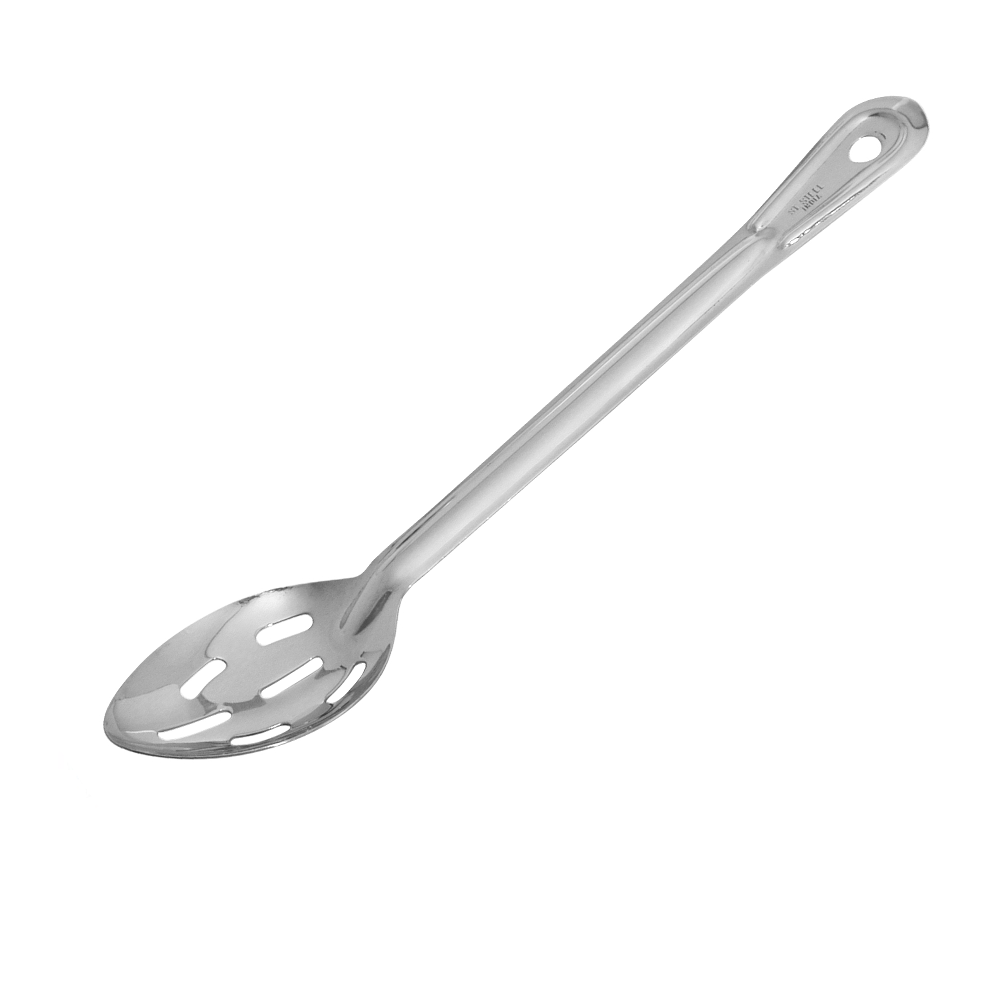 Stainless Steel Slotted Spoon 325mm - 12.8 Inch Long Handle Cooking Spoon for Frying, Stirring, and Serving - Perfect for Kitchen, Camping, and BBQ