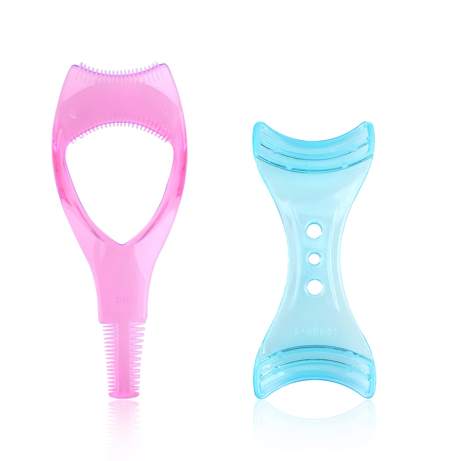 2Pcs Reusable Eyelash Applicator Tool - False Eyelash & Mascara Shield for Easy Makeup Application | Perfect for Beginners & Professionals | Pink & Blue Set | Ideal for Daily Use, Salon, and Special Occasions