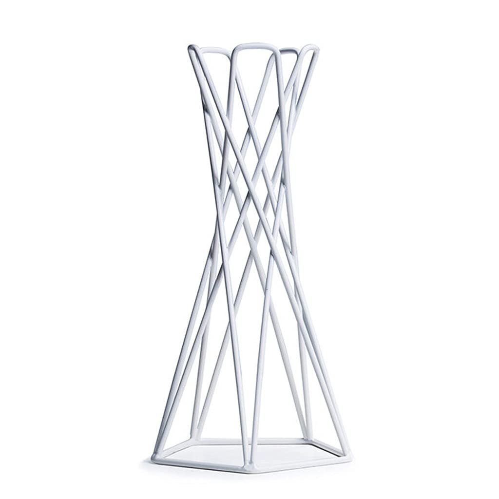 Nordic Air Plant Holder - Geometric Iron Tillandsia Stand with Metal Flower Pot, Black | Modern Home & Office Decor for Succulents, Air Plants & Small Plants