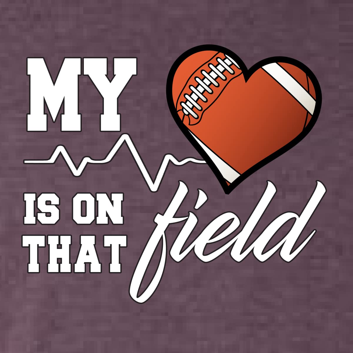 My Heart is On That Football Field - Premium Tri-Blend Sports T-Shirt for Men | Comfortable Athletic Tee for Football Fans, Game Day & Casual Wear