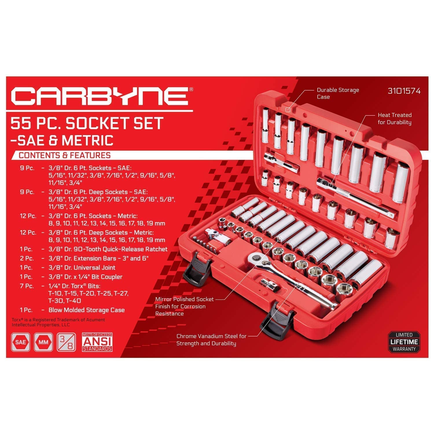 CARBYNE 65-Piece 1/4