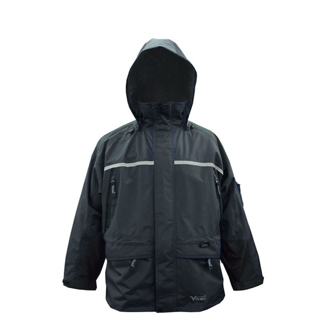 Viking Tempest Tri Zone Men's Waterproof Insulated Work Jacket - Black | Heavy Duty Winter Coat for Construction, Outdoor & Hunting | Cold Weather Protection for Work & Adventure