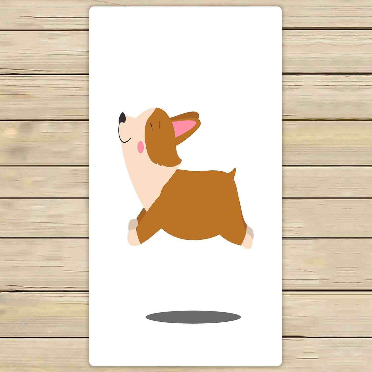 Cute Welsh Corgi Dog Beach Bath Towel - Soft Absorbent Shower Towel for Home, Outdoor & Travel - 30x56 Inch - Perfect for Beach Days, Poolside Lounging & Pet Lovers