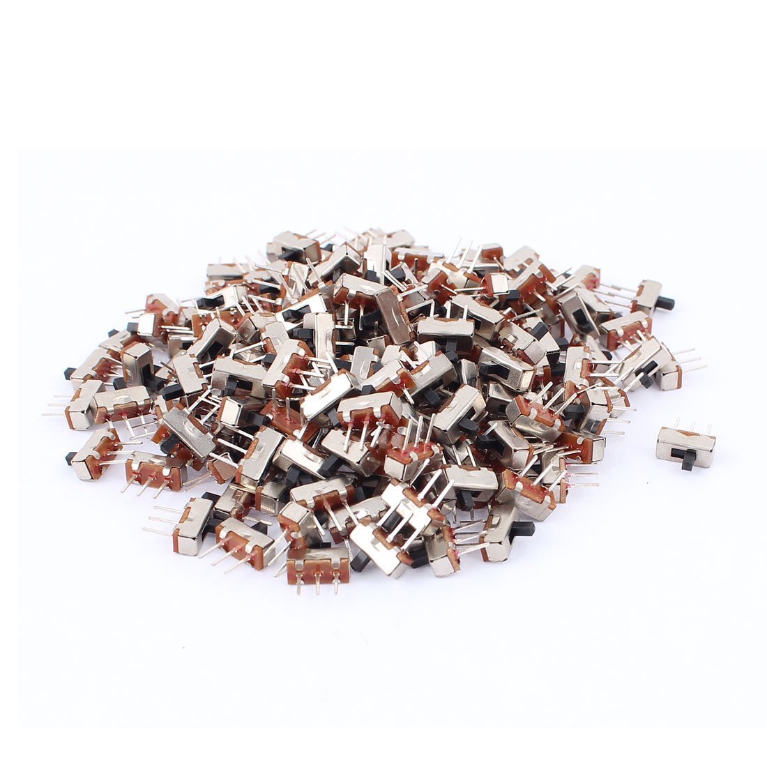 200Pcs SPDT Mini Vertical Slide Switch 2 Position On/Off for PCB Panel - Perfect for DIY Electronics, Guitar Pedals, and Audio Equipment