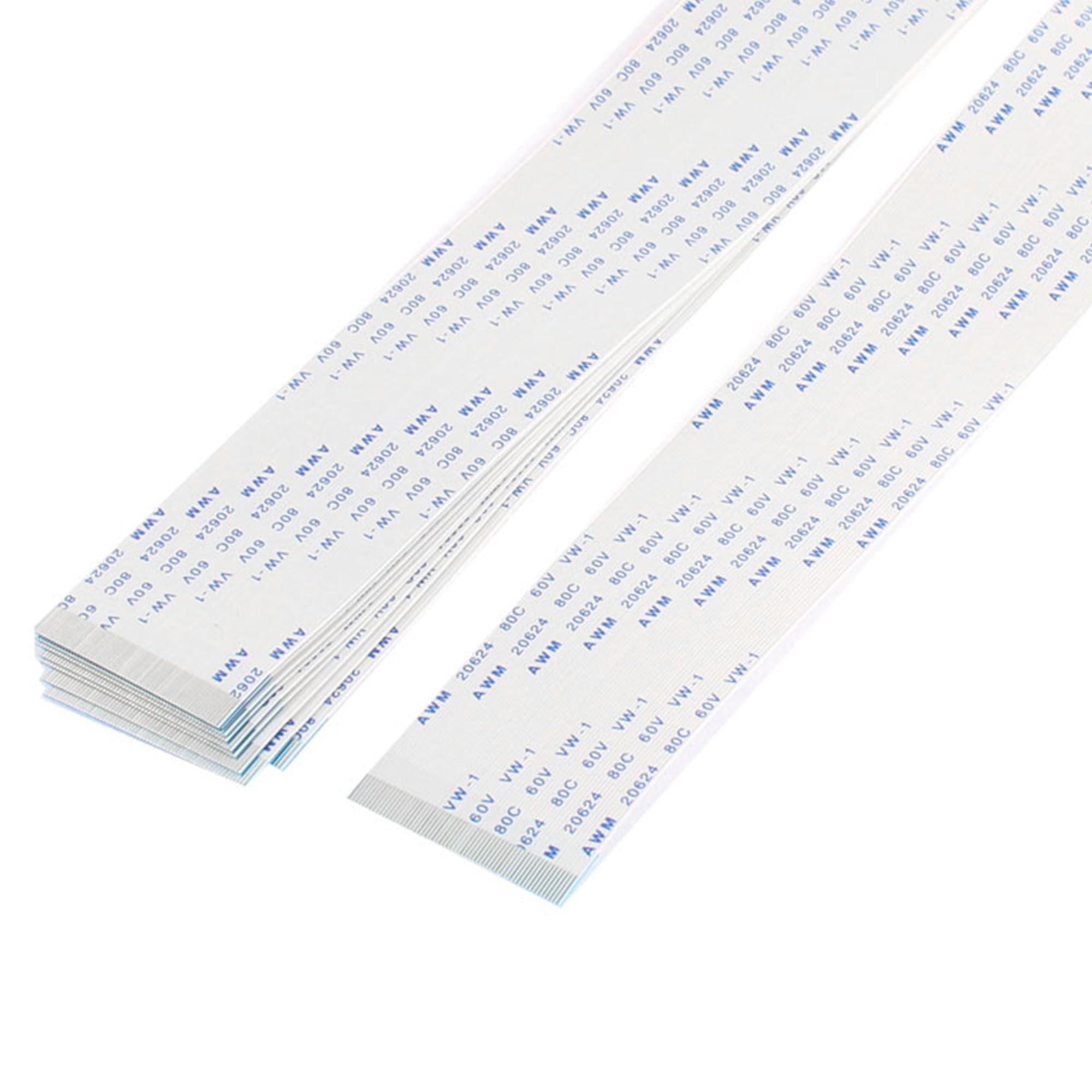 uxcell 10pcs 60 Pin 0.5mm Pitch FFC Flexible Flat Ribbon Cable - 200mm Length for LCD TV, DVD Player, Printer Accessories | High-Quality Flexible Connector for Electronics Repair and DIY Projects