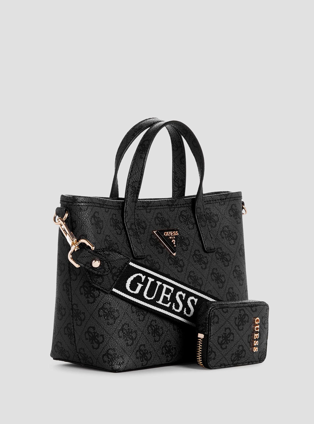 Stylish Black Logo Latona Mini Tote Bag for Women - Lightweight & Durable Everyday Purse for Work, Shopping & Travel