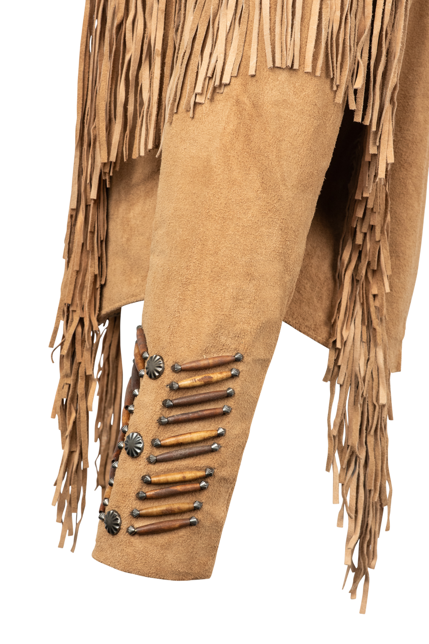 Handmade Beaded Buffalo Suede Jacket - Native American Style Western Wear for Men & Women | Perfect for Rodeo, Powwow & Boho Fashion