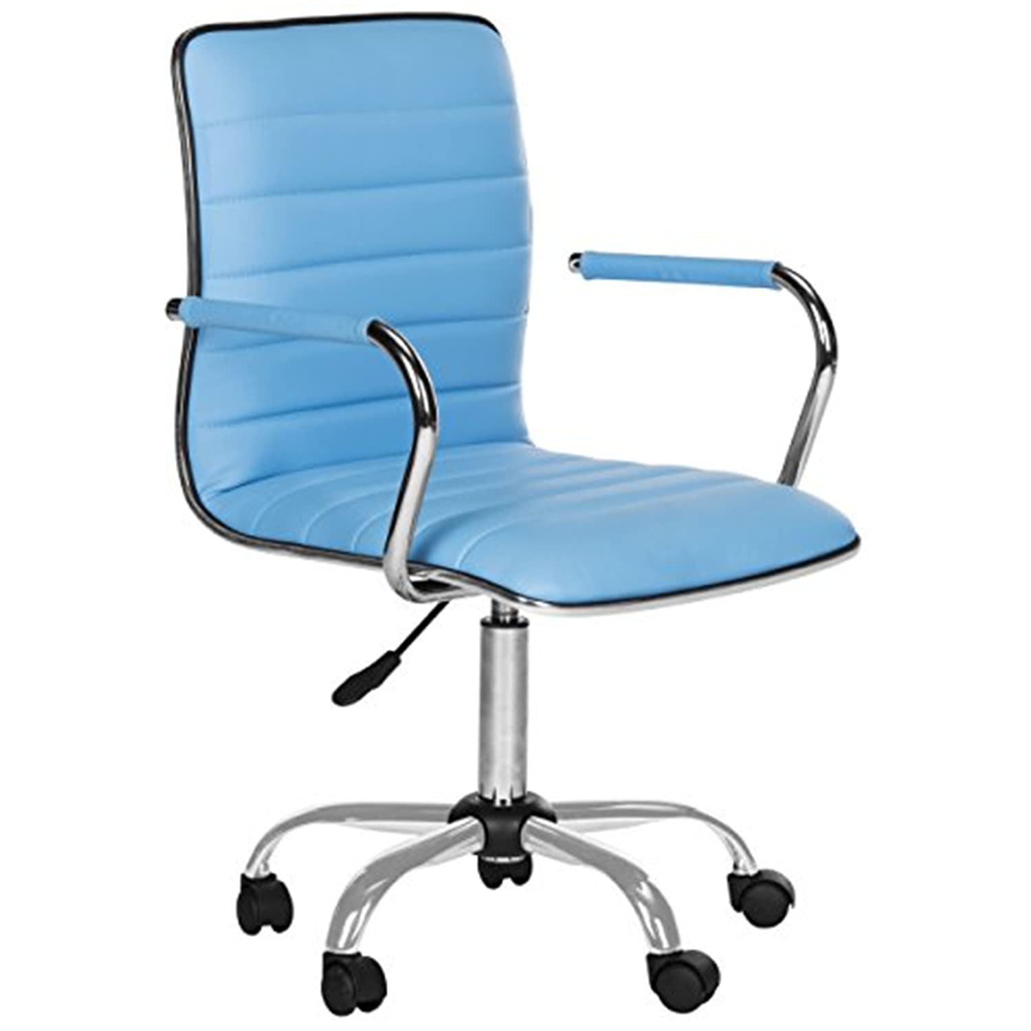 Safavieh Jonika White Modern Office Desk Chair - Ergonomic Home Office Chair for Work & Study - Perfect for Small Spaces & Minimalist Decor