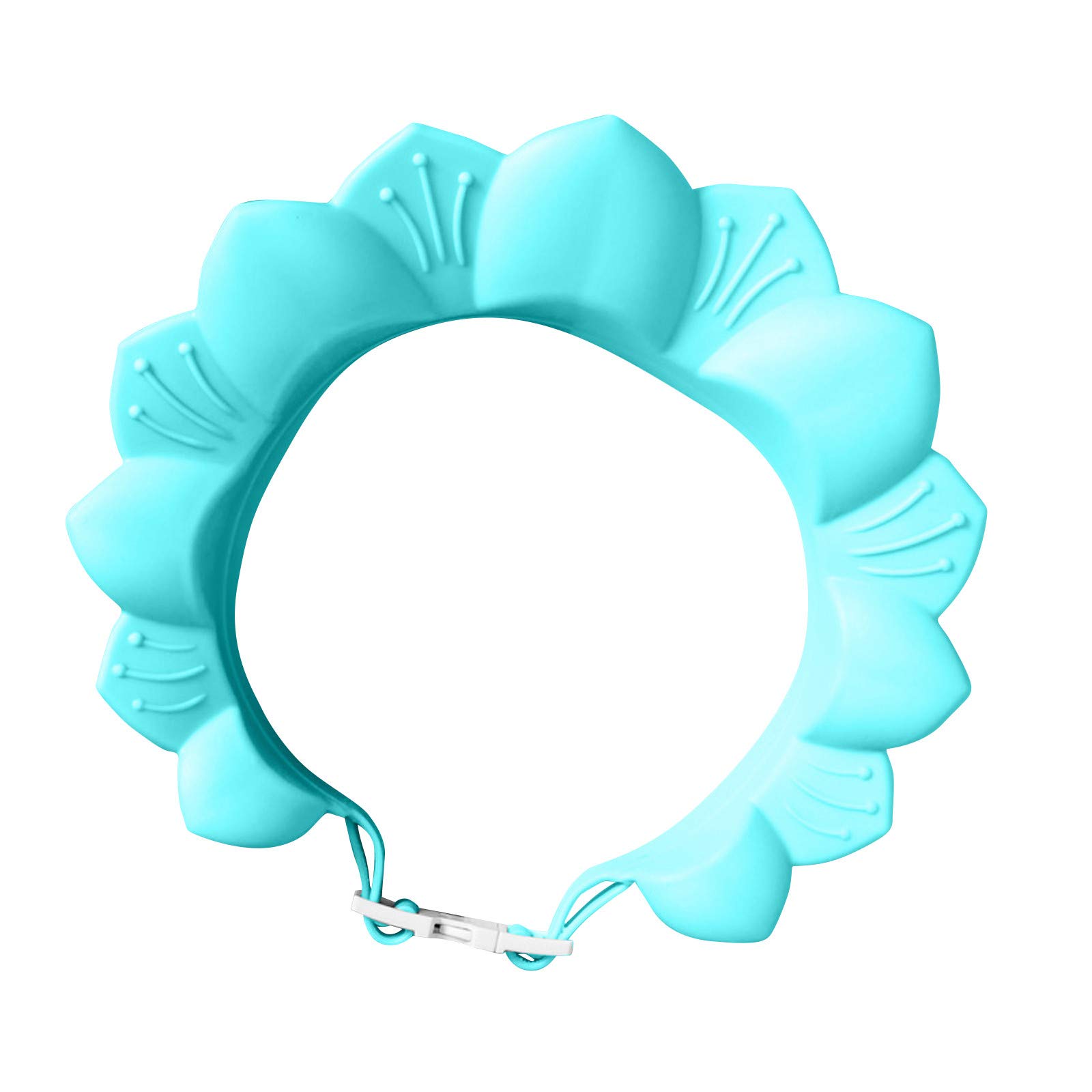 Xipoxipdo Adjustable Baby Bath Cap - Waterproof Shower Ear Protection for Toddlers & Kids, Soft & Comfortable Cartoon Design (Green, One Size) - Perfect for Bath Time, Swimming & Hair Washing