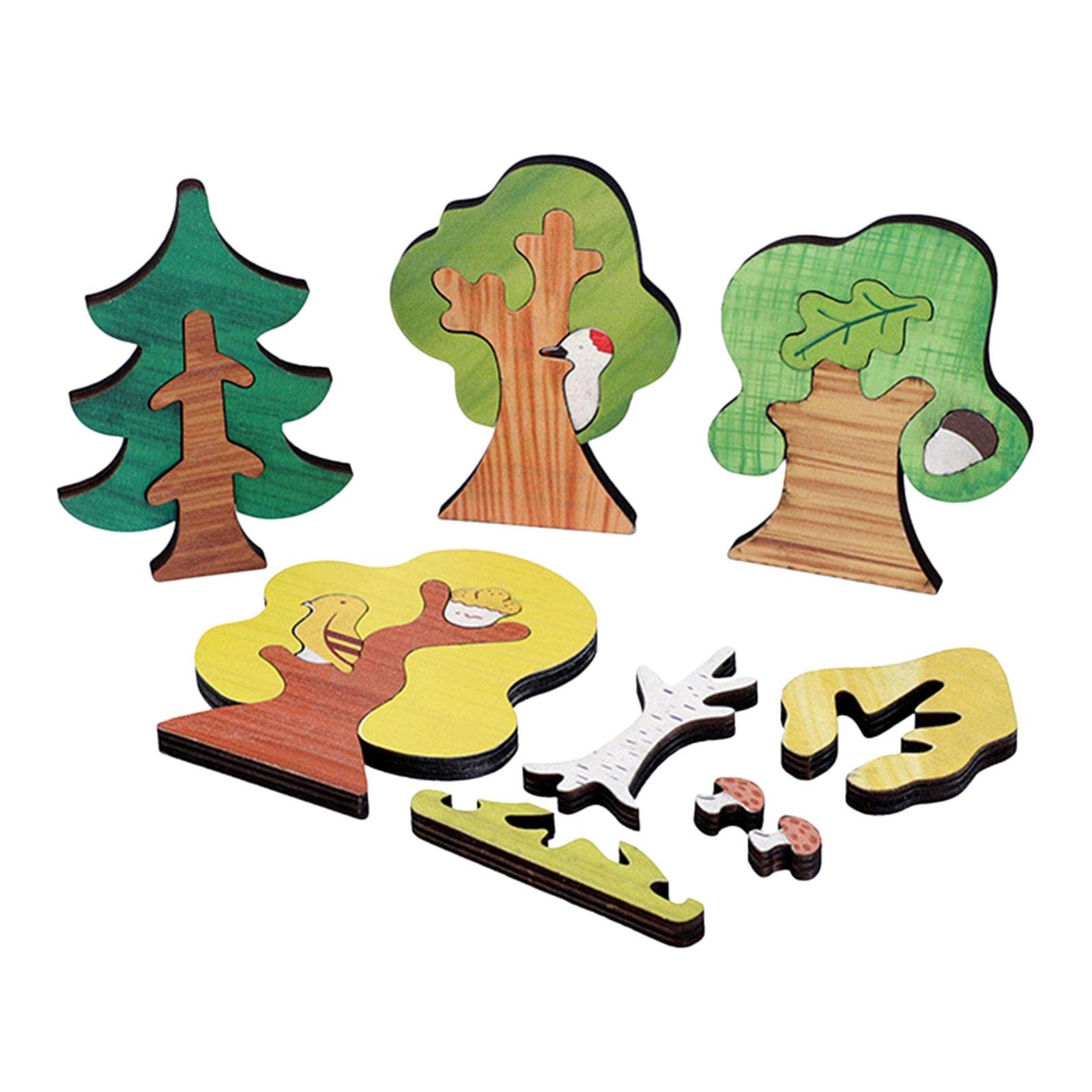 CALANDIS™ Wooden Puzzle Blocks for Kids - Educational Shape Sorting & Pattern Building Toy Set | STEM Learning, Creative Play, Preschool Activities | Perfect for Classroom, Homeschool, and Birthday Gifts
