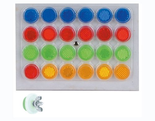 Lowrider Reflector Cards - 24 Piece Set (2034a) | Bike & Bicycle Safety Reflectors for Beach Cruiser, BMX, Chopper, Stretch Bikes | Enhanced Night Visibility for Cycling Safety