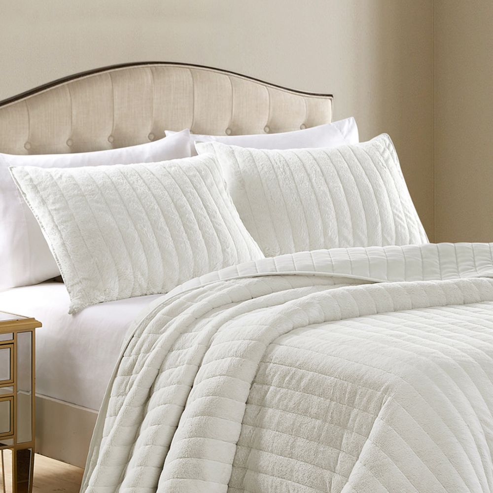 Ultra Soft Plush Reversible Melange 3-Piece Comforter Set - King/Queen Size Bedding for Cozy Bedroom Decor & Guest Room Essentials