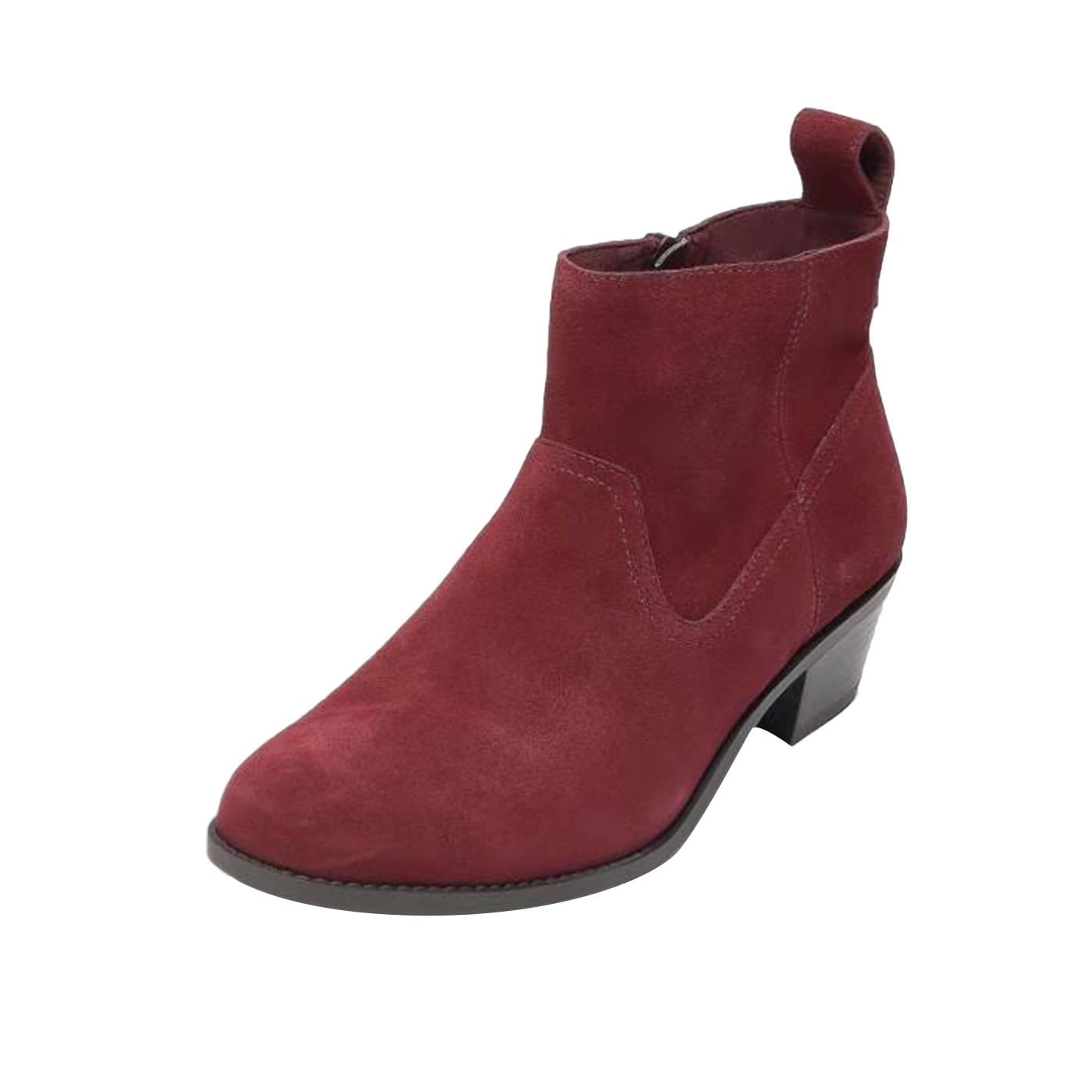 Gaoxin Women's Winter Boots - Warm Ankle Boots with Thick Heel, Round Toe & Side Zipper | Fashionable Cold Weather Footwear for Snow, Work & Casual Outfits
