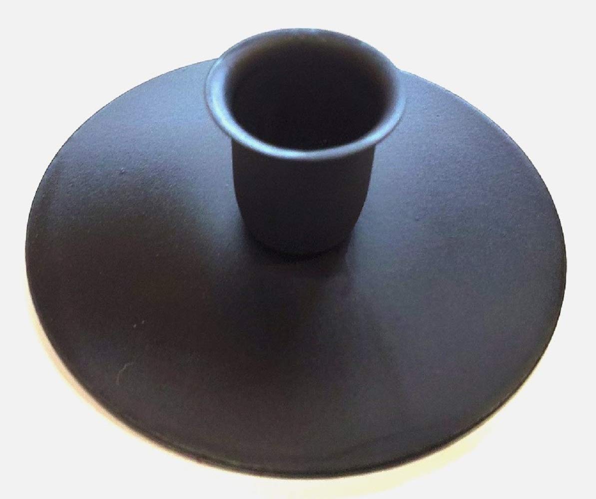 Handmade Wrought Iron Round Candle Taper Holder - Amish Crafted for Dining Tables, Fireplace Mantels & Wedding Centerpieces