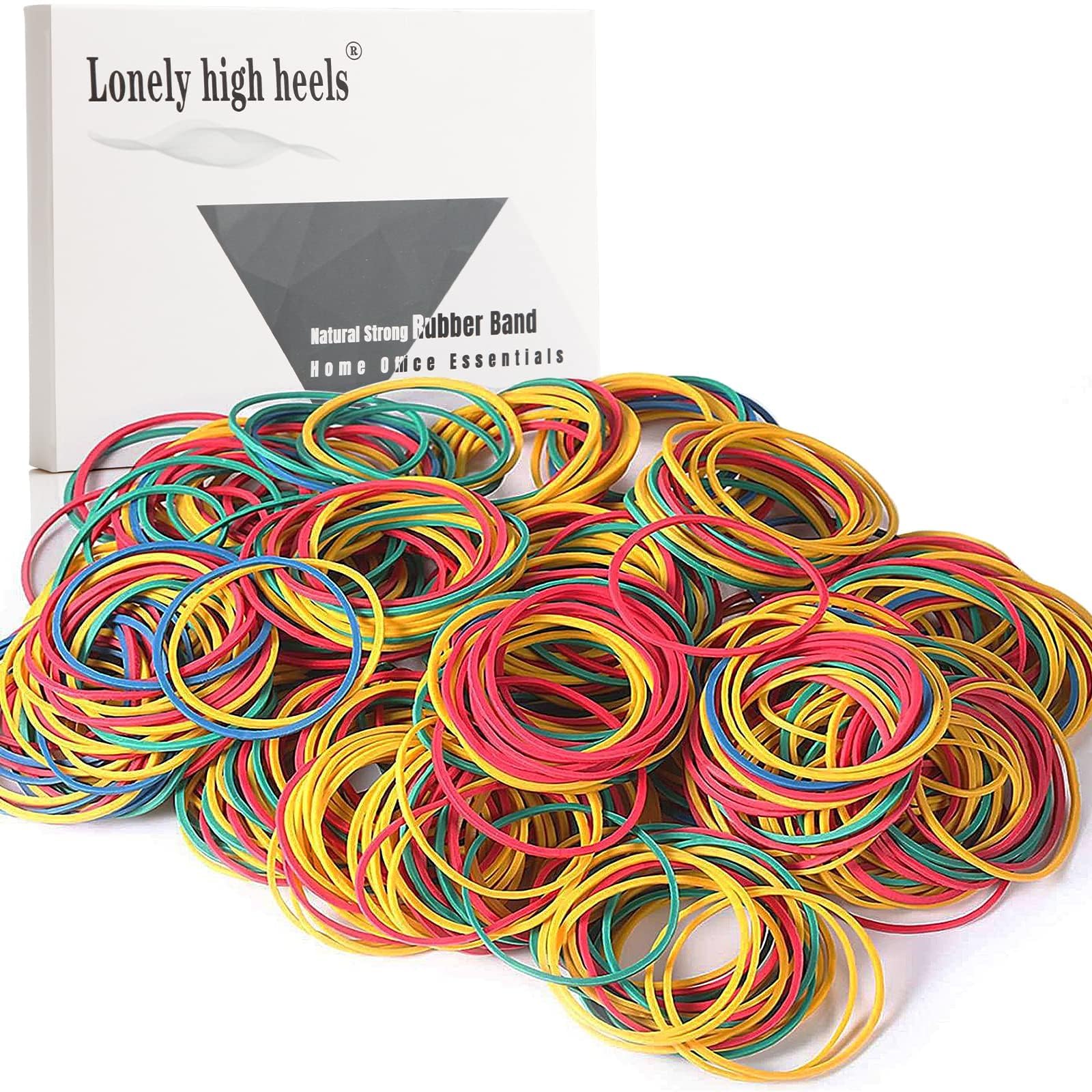 500pcs Colorful Rubber Bands - Thick Strong Elastic Bands for File Folders, School Supplies, Office & DIY Crafts (Size 38) - Perfect for Organizing, Bundling & Creative Projects