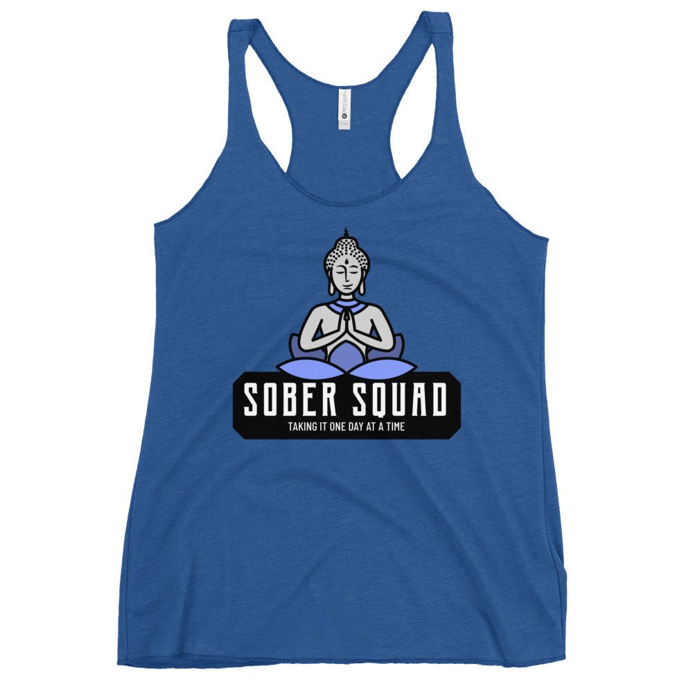 Sober Squad Women's Racerback Tank Top - Breathable Workout Shirt for Yoga, Running & Gym - Comfortable Athletic Wear for Fitness & Active Lifestyle