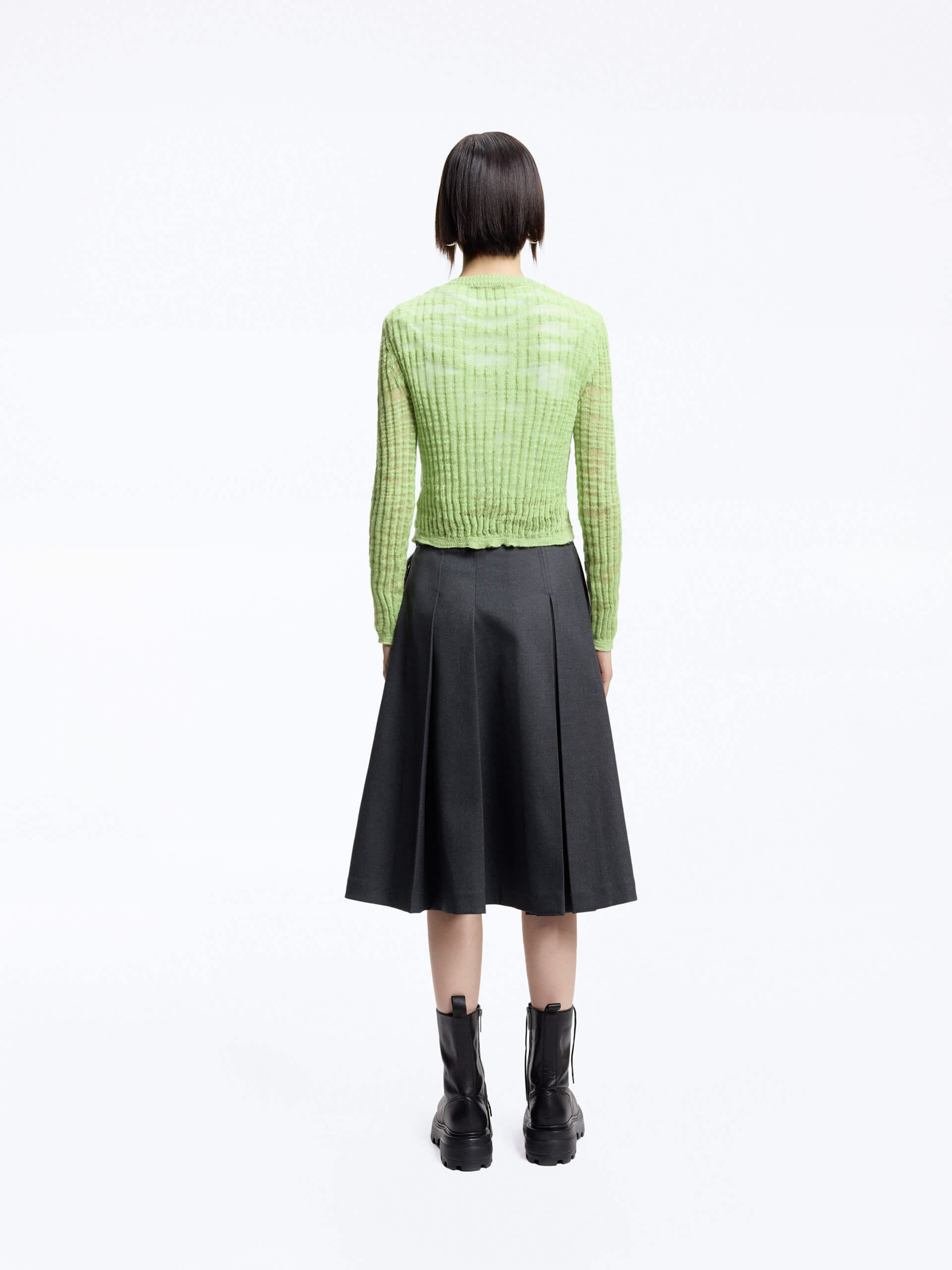 Stylish Irregular Pleated Midi Skirt for Women - Trendy A-Line Flowy Skirt with Asymmetric Hem - Perfect for Casual Outfits, Office Wear & Date Nights