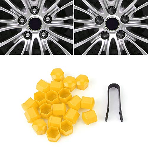 19mm Yellow Car Wheel Nut Set - 20pcs for Auto Rims & Hub Screws - Perfect for Wheel Maintenance & Customization