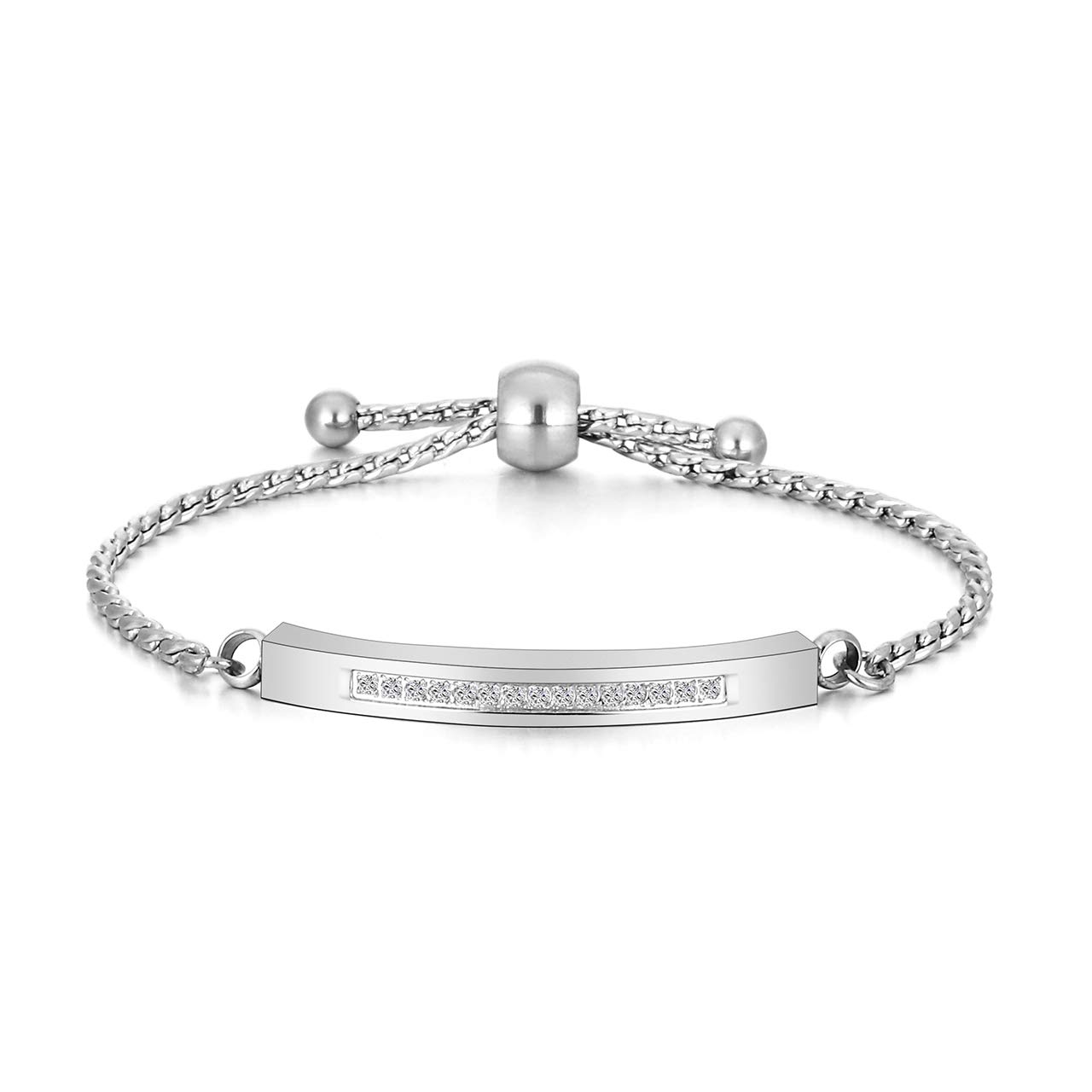 Jovivi Personalized Stainless Steel Cremation Jewelry - Custom Engraved Urn Bracelet for Ashes with Filler Kit & Gift Box | Memorial Keepsake for Loved Ones, Funeral Remembrance, Sympathy Gift