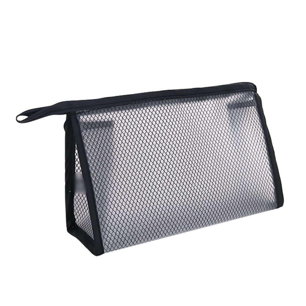 Clear Vinyl Travel Toiletry Bag - Waterproof Cosmetic Organizer for Makeup & Essentials