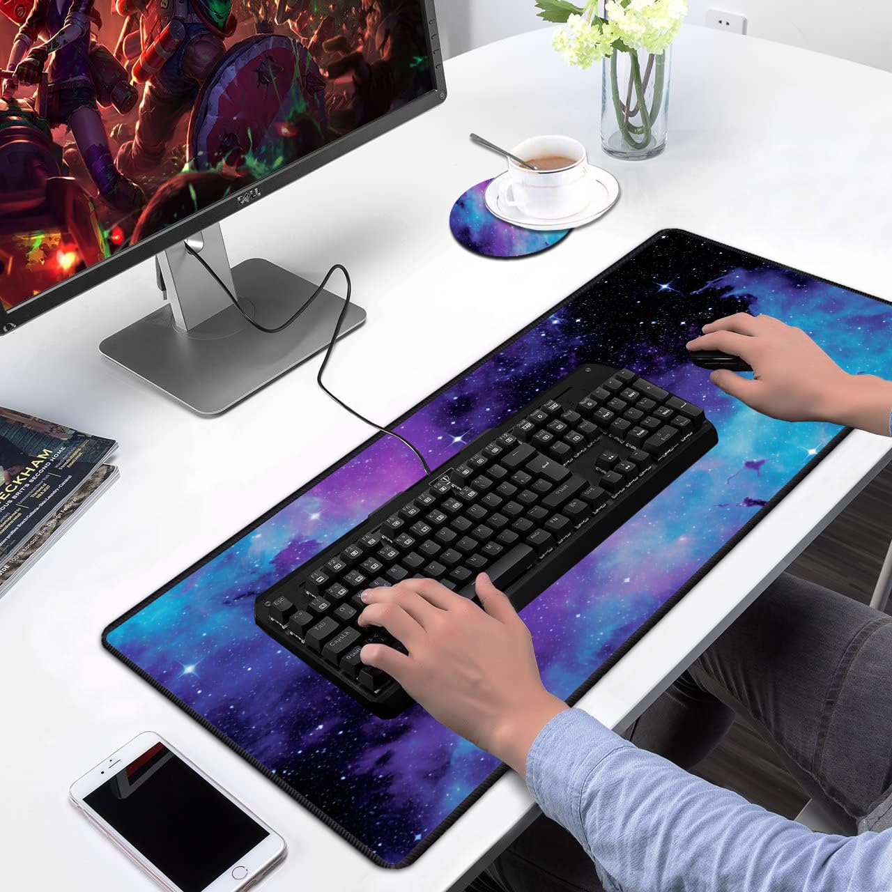 Premium XXL Gaming Mouse Pad with Coasters Set - 31.5