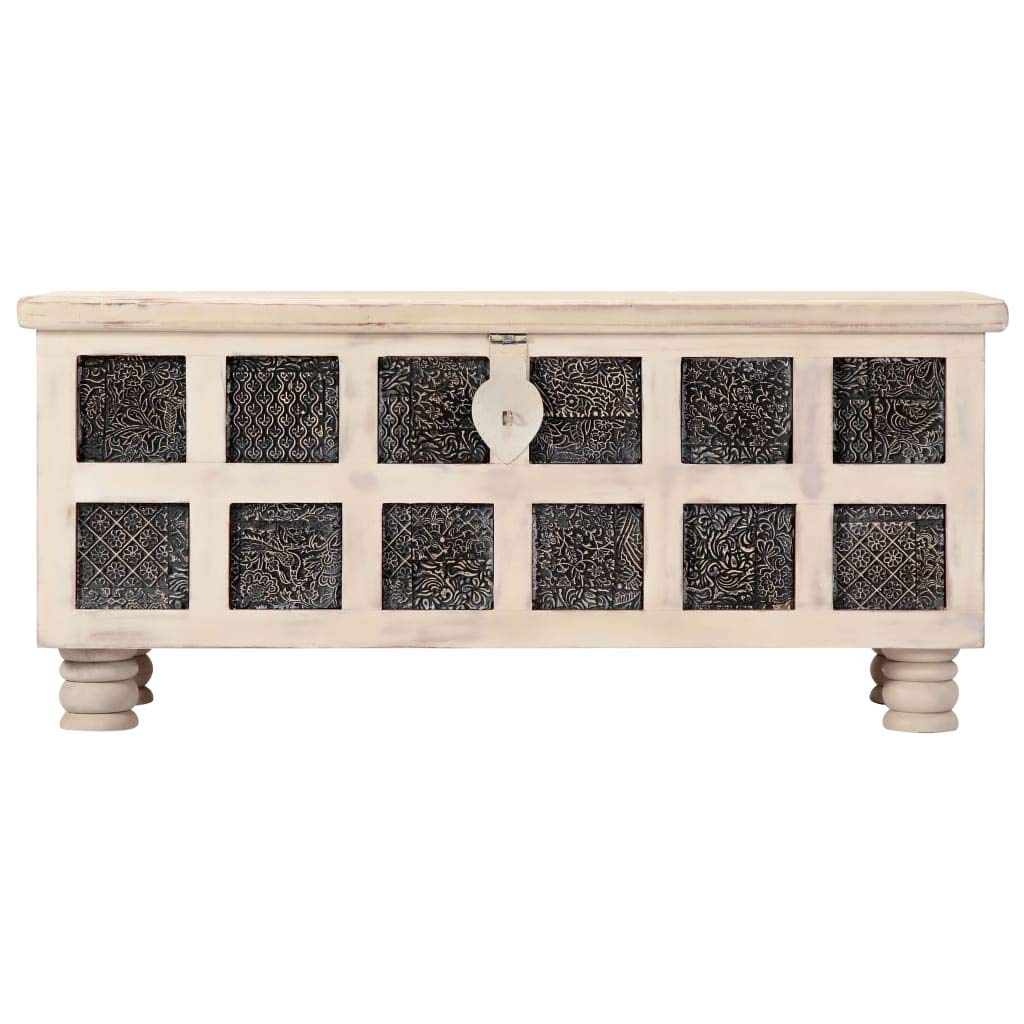 Acacia Wood Storage Box with Hinged Lid - 43.3x15.7x17.7 Inch Jewelry Organizer, Keepsake & Trinket Chest for Home Decor - Fast Shipping | Perfect for Bedroom Closet, Living Room & Office Organization