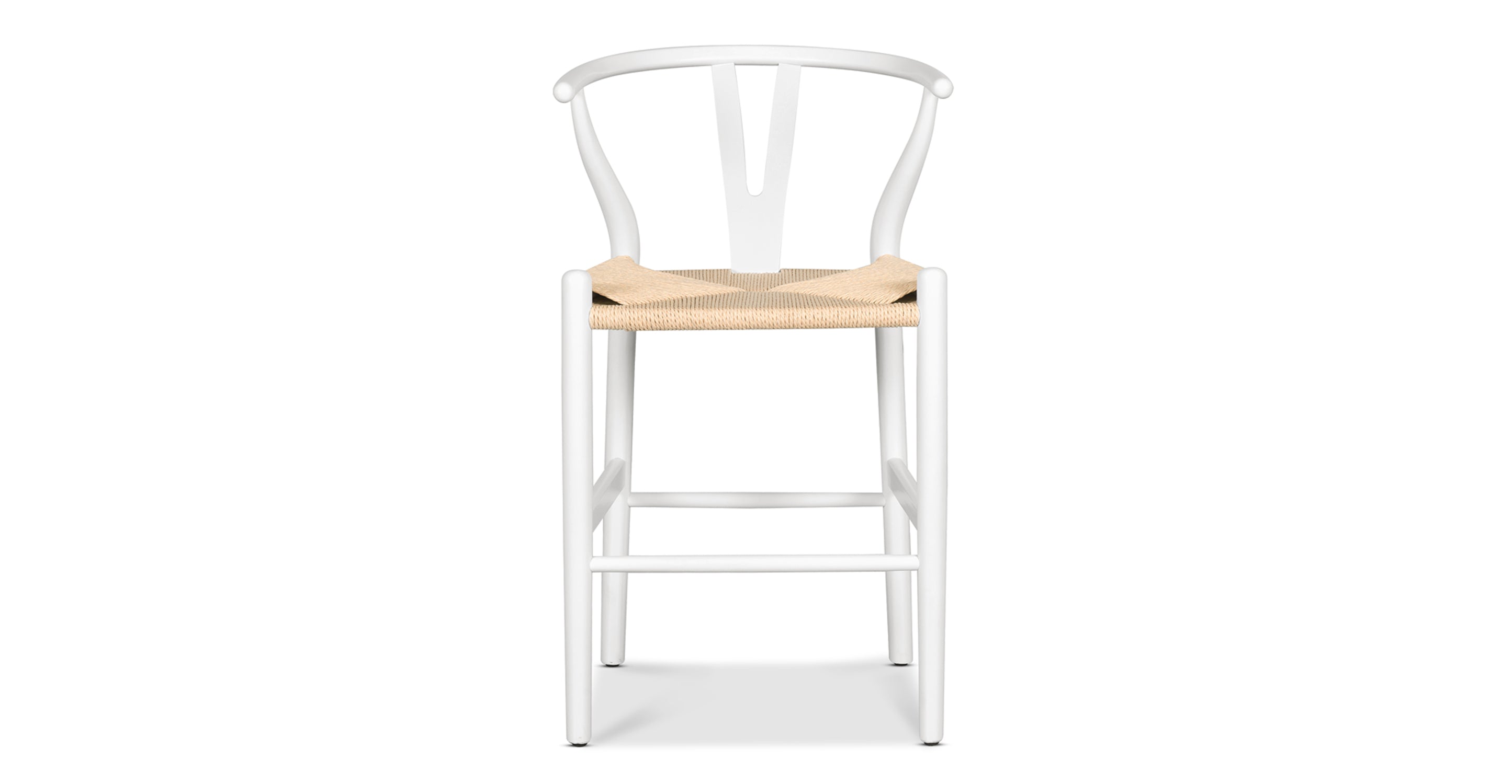 Modern Weave Counter Stool - Stylish Bar Stool for Kitchen Island, Breakfast Nook & Home Decor - Comfortable Rattan Seat with Sturdy Metal Frame - Perfect for Dining, Entertaining & Small Spaces