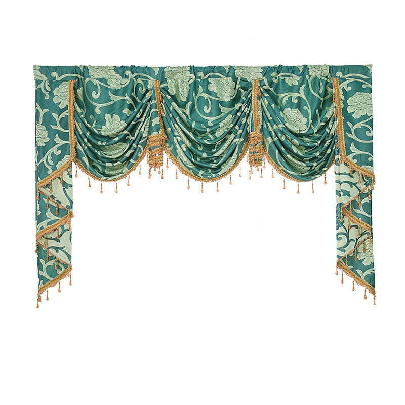 Luxury Jacquard Valance Bed Skirt - Rémy Royal Blue - Perfect for Master Bedroom & Guest Room Decor