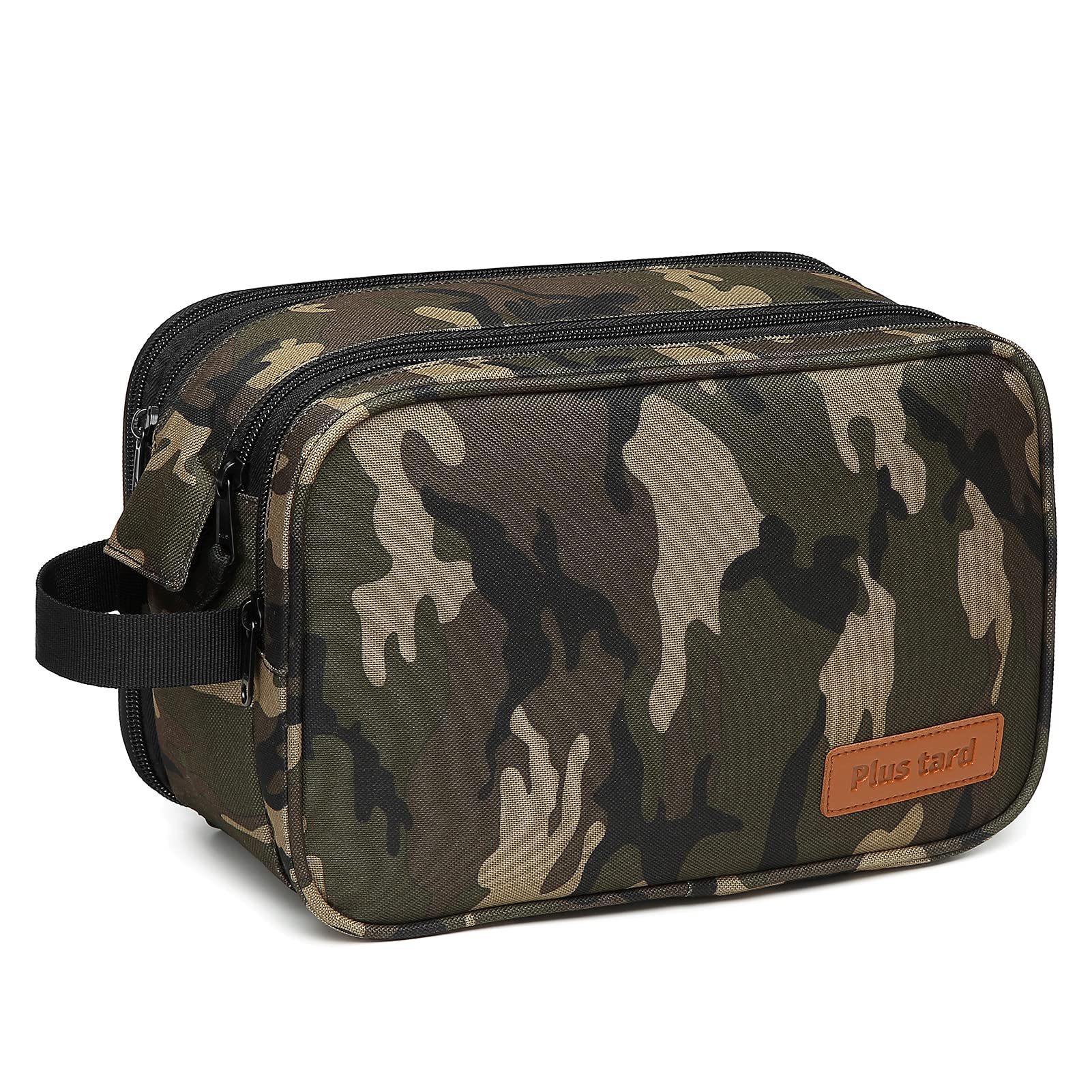 Men's Waterproof Camouflage Toiletry Bag - Large Travel Shaving Organizer with Full Open Design - Perfect for Gym, Camping & Business Trips