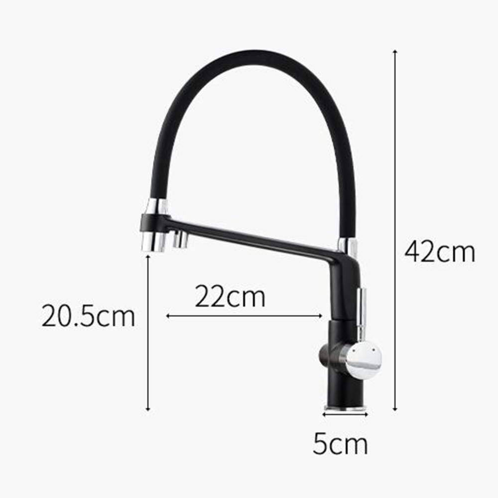 3-Way Brass Kitchen Faucet with Water Filter - Hot & Cold Drinking Water Purifier, 360° Rotation for Direct Use - Perfect for Modern Kitchens & Healthy Hydration