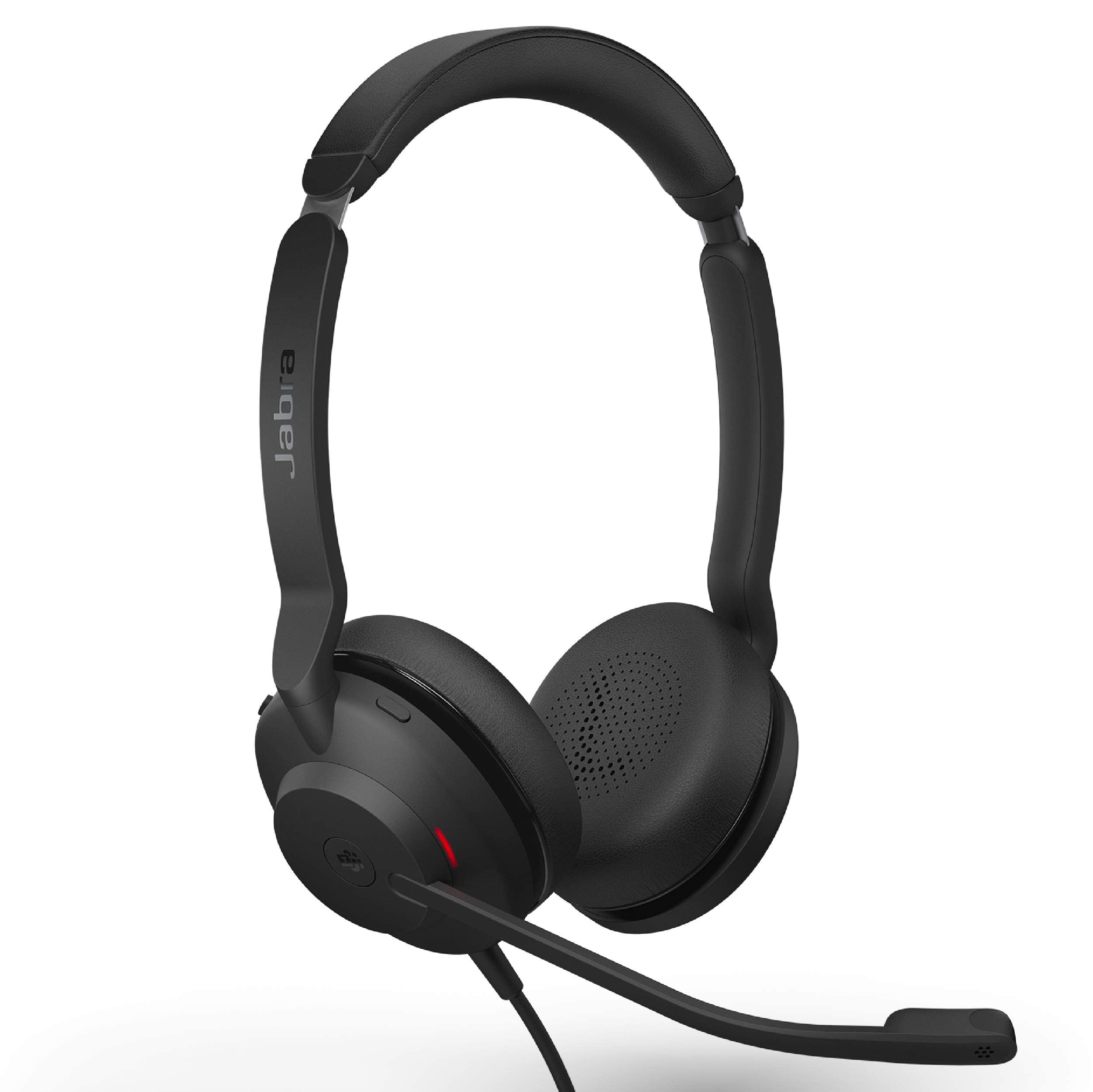 Jabra Evolve2 30 UC Wired USB-C Stereo Headset with Dual Microphones - Lightweight Office Headphones for Clear Calls & Superior Comfort (Renewed, Black) - Perfect for Remote Work, Call Centers & Business Communications