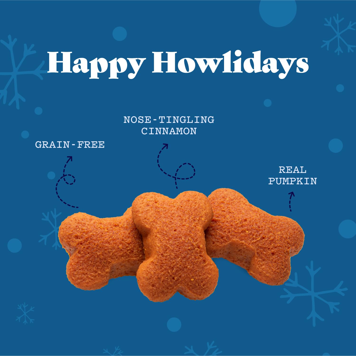 Three Dog Bakery Pup-Kin Spice Pie Woof'ers - Pumpkin & Cinnamon Flavored Dog Treats for Small, Medium & Large Breeds | Thanksgiving & Holiday Gifts for Dogs | Training Biscuits & Puppy Snacks | Perfect for Dog Training Rewards, Seasonal Celebrations, Family Gatherings & Pet Parties | Healthy Natural Dog Treats for Fall & Winter Holidays