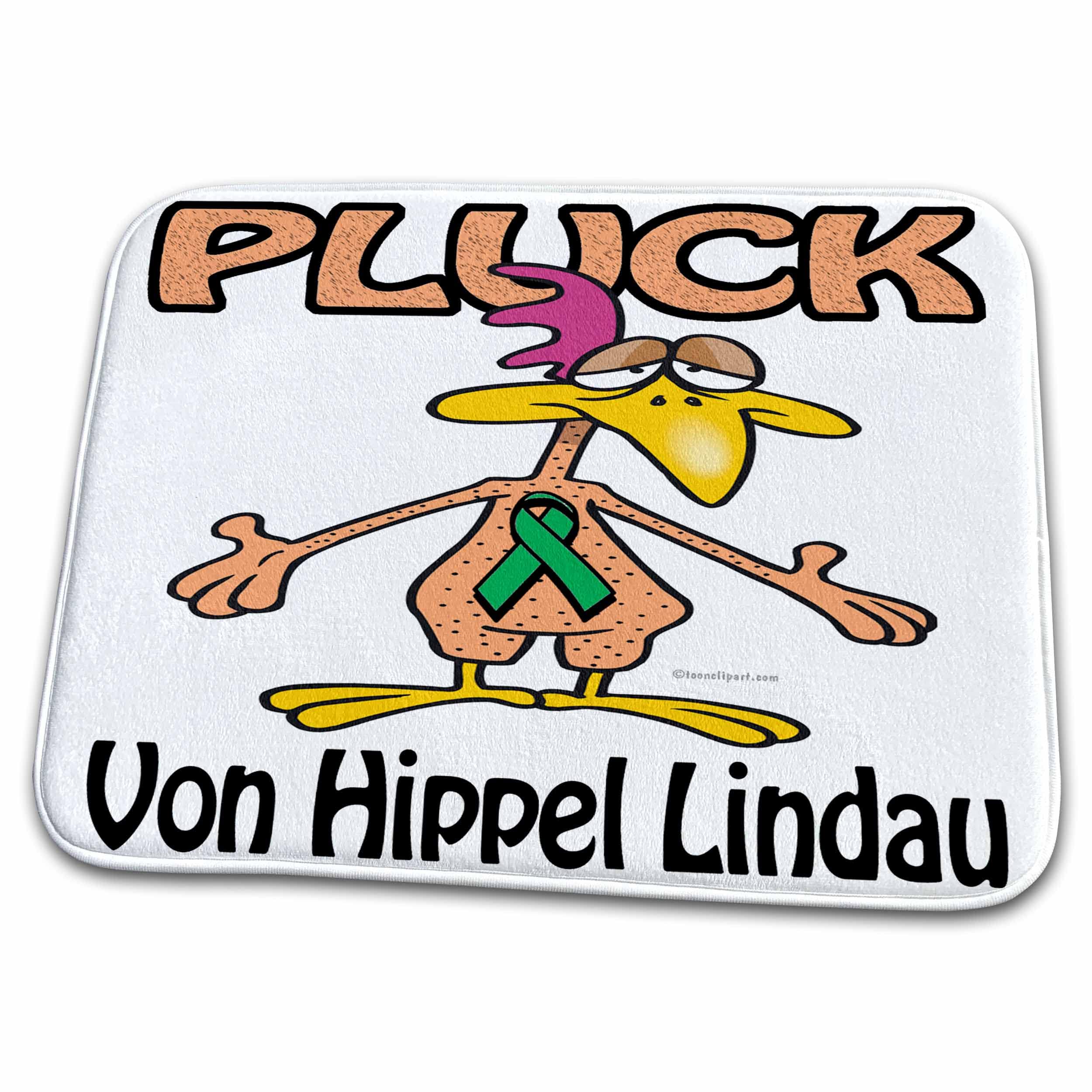 3dRose Chicken Pluck Von Hippel Lindau Awareness Ribbon Bathroom Rug Mat - Non-Slip Absorbent Bath Mat for Bathroom, Shower & Laundry Room - 17