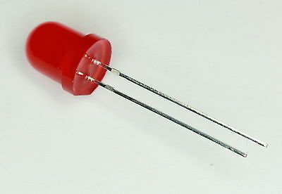 8mm Large Red Diffused Lens LEDs - High Brightness for DIY Electronics, Automotive Lighting, and Home Decor Projects