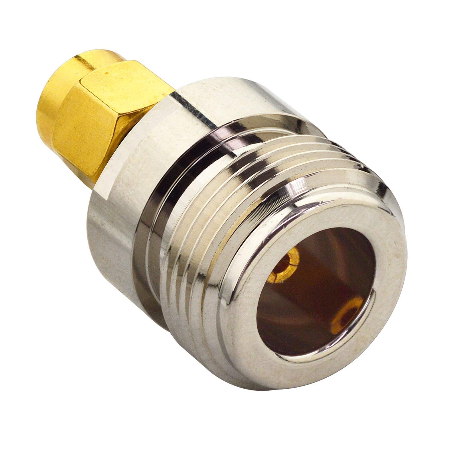 2-Pack SMA Male to N Female RF Coaxial Adapter Connectors - High Frequency for Ham Radio, Antenna, CCTV & Wireless Networks