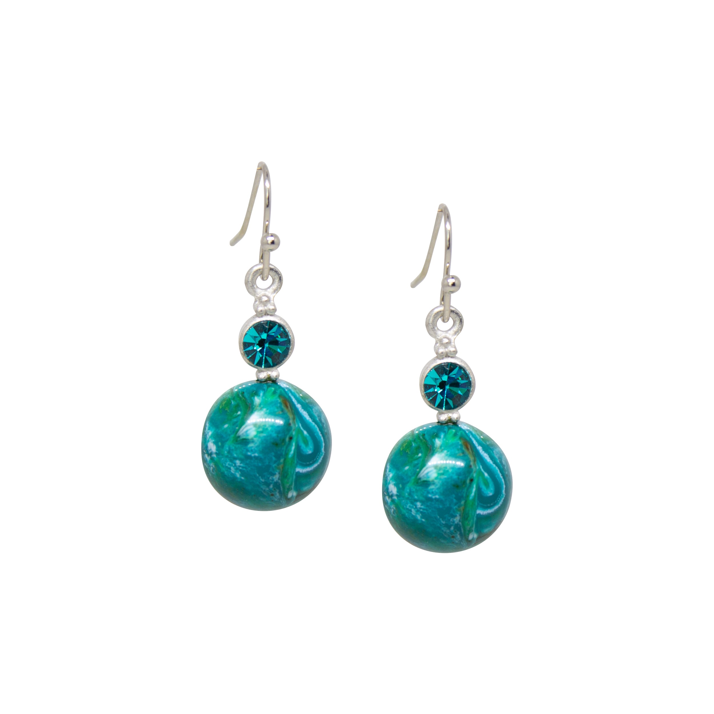 1928 Jewelry Marblesque Baubles & Crystals Drop Earrings - Small Dangle Earrings for Women, Elegant Party & Wedding Jewelry Gift