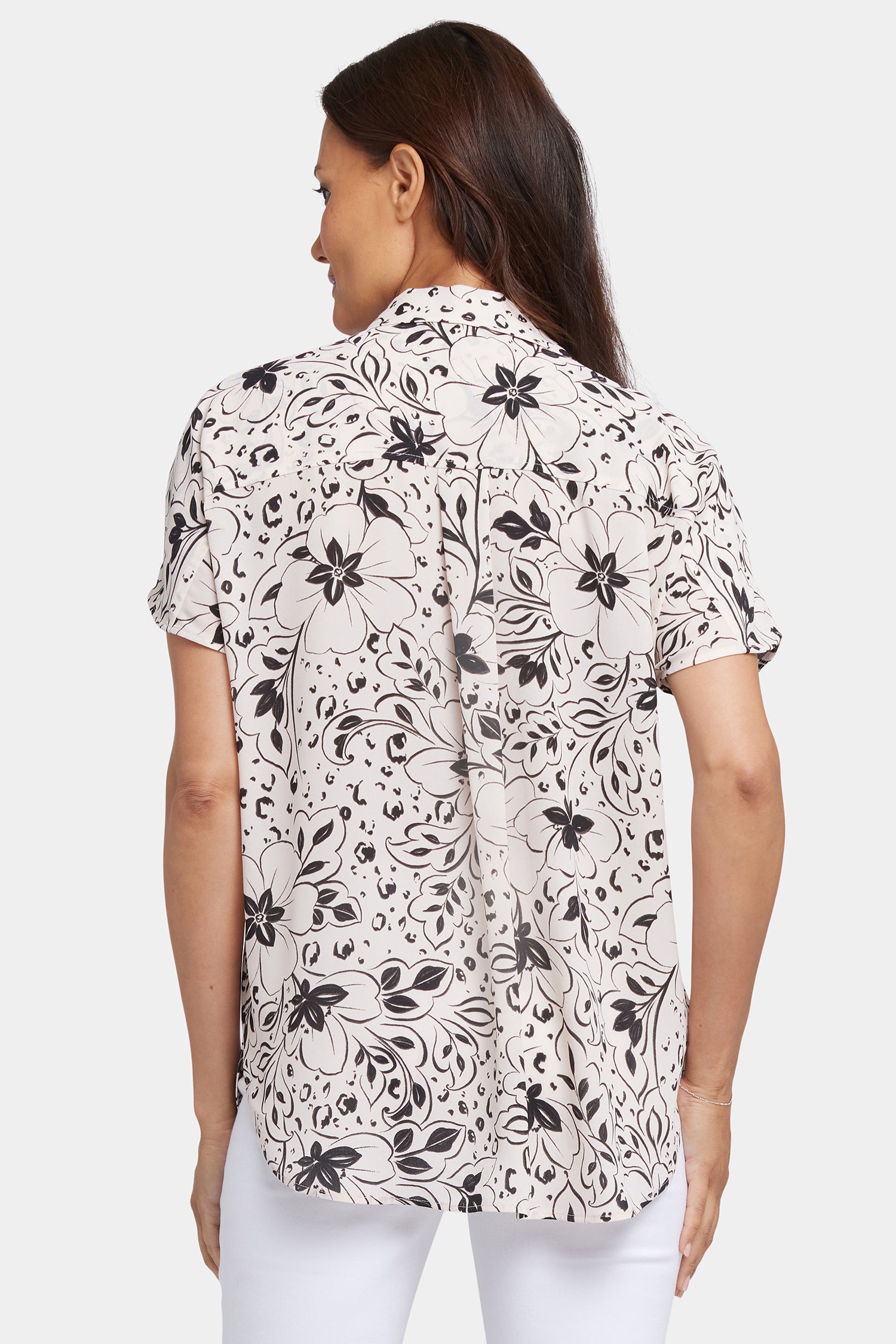 Becky Short Sleeve Blouse - Luna Flores Floral Print Top for Women | Casual Office Wear & Summer Outfits