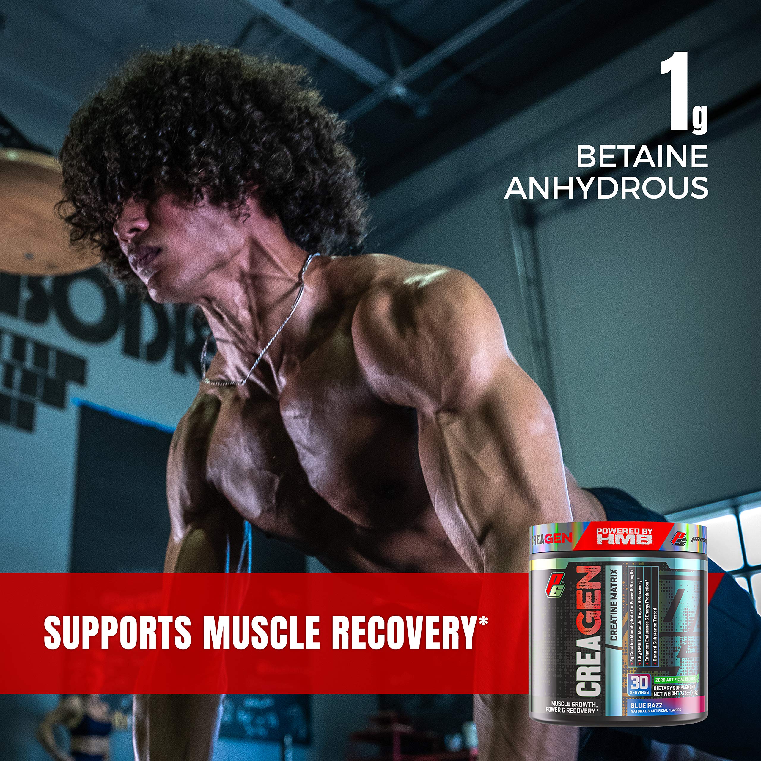 ProSupps CreaGEN Creatine Monohydrate Powder with HMB - Muscle Growth & Recovery Supplement for Energy, Strength & Power | Pre & Post Workout Powder for Athletes & Bodybuilders (30 Servings, Rocket Pop Flavor) | Ideal for Gym Training, Weightlifting & Muscle Recovery